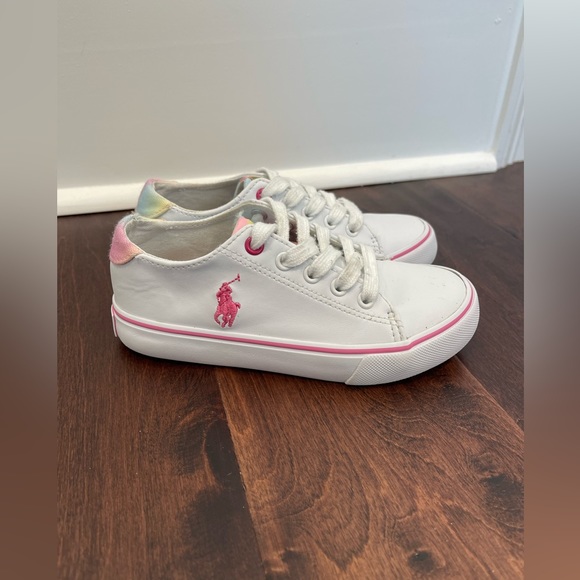 Ralph Lauren Polo Little Girls Casual Shoes Sneakers Fashion White, size 11 SOLD - Picture 4 of 8